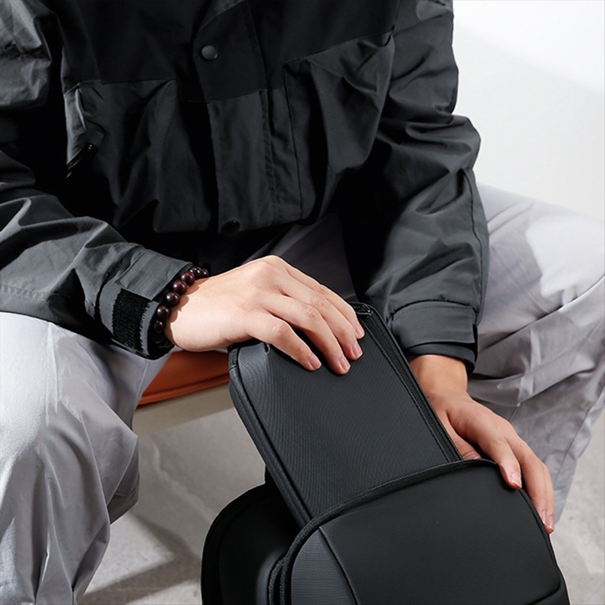 ☶❈＊♥AC1579-Waterproof Tech Pou - Tech Accessories Travel Organizer Pouch ulasan dan harga